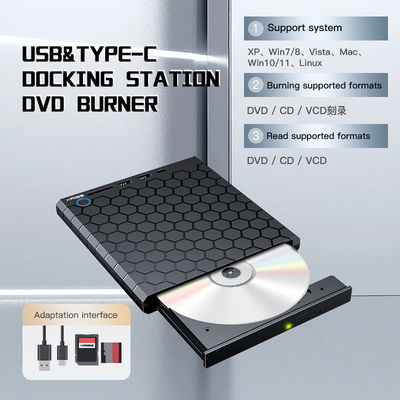 คุณภาพ  External CD DVD Burner USB 3.0 USB C CD-RW Drive DVD-RW Burner Writer Player โรงงาน