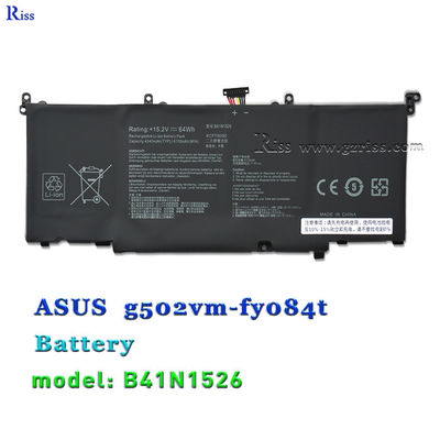 คุณภาพ  B41N1526 15.2V 64Wh Laptop Battery For ASUS ROG Strix GL502 GL502V GL502VS DB71 โรงงาน